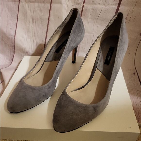Zara Basic Collection Gray Suede 3.5" Stilleto Heel Pumps sz.10/41 - Picture 4 of 10